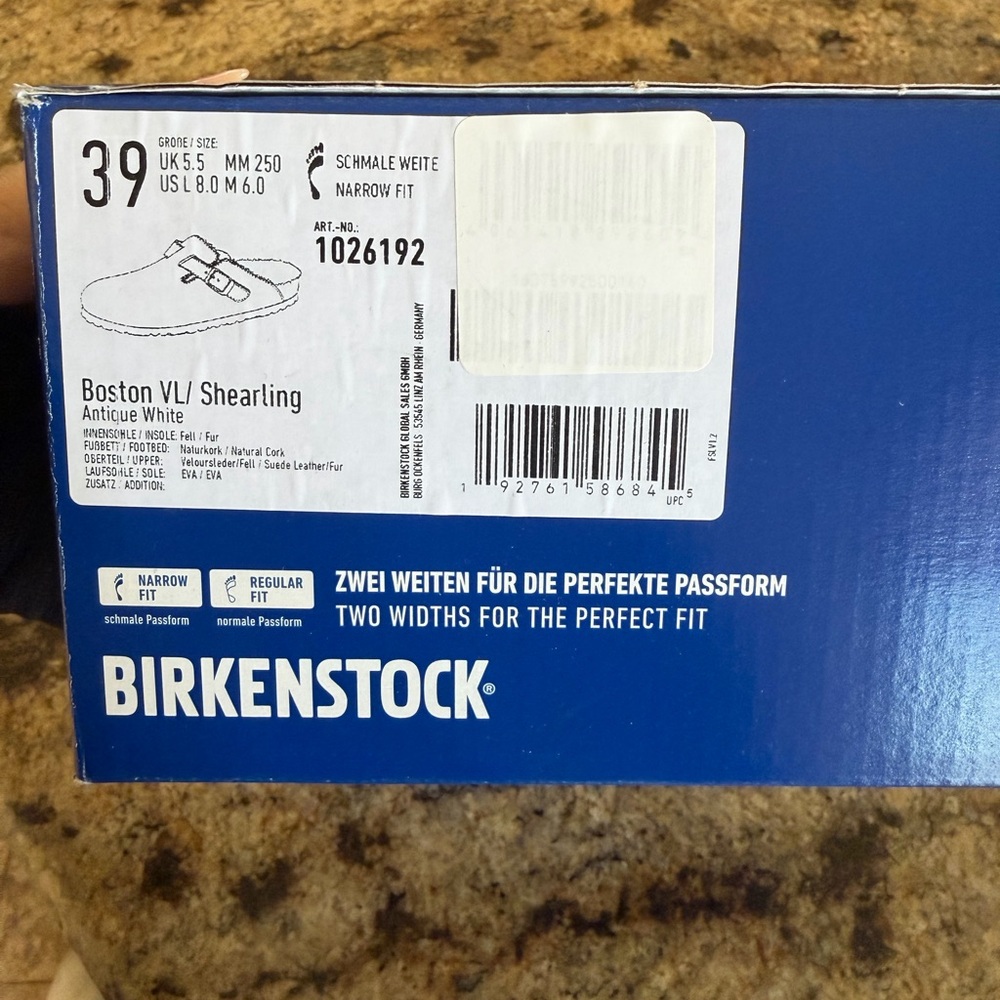 Birkenstock Boston VL Shearling in Antique White